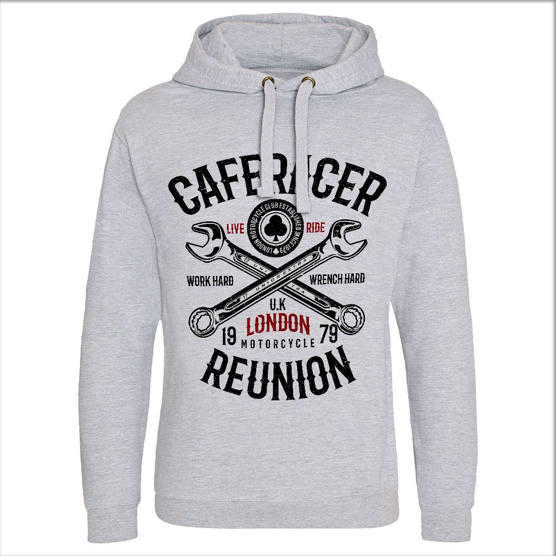Caferacer Reunion Mens Hoodie Without Pocket Motorcycles A025