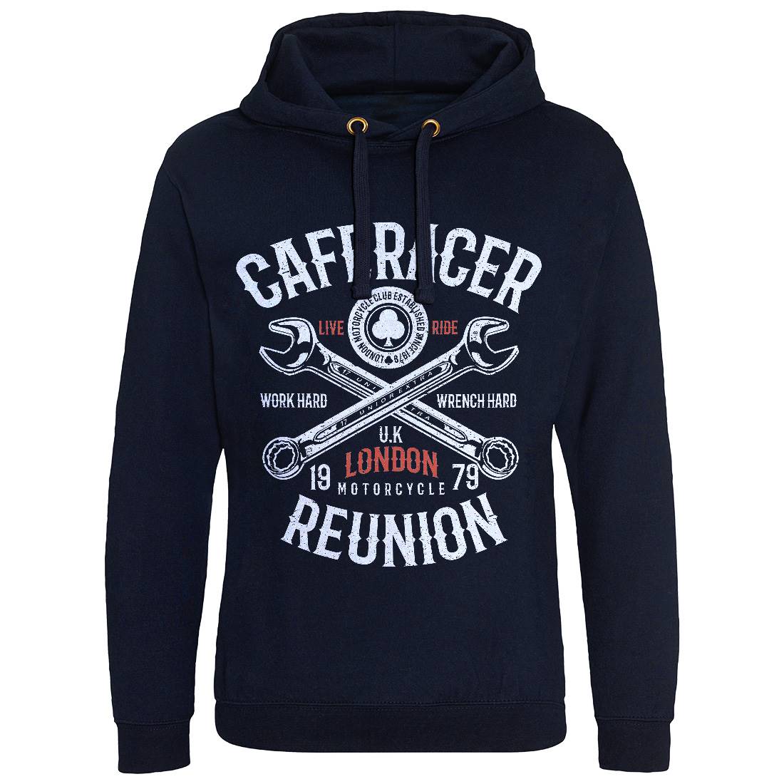 Caferacer Reunion Mens Hoodie Without Pocket Motorcycles A025