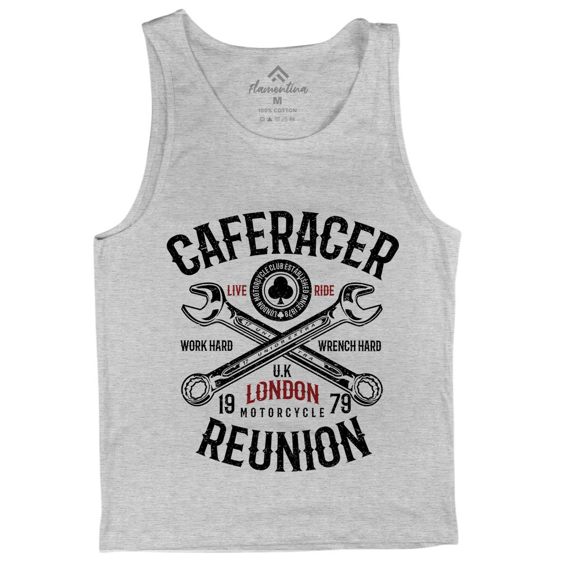 Caferacer Reunion Mens Tank Top Vest Motorcycles A025