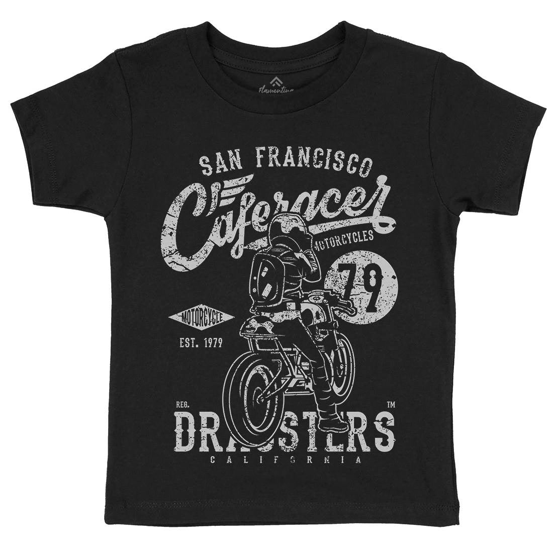 Caferacer 79 Kids Organic Crew Neck T-Shirt Motorcycles A026