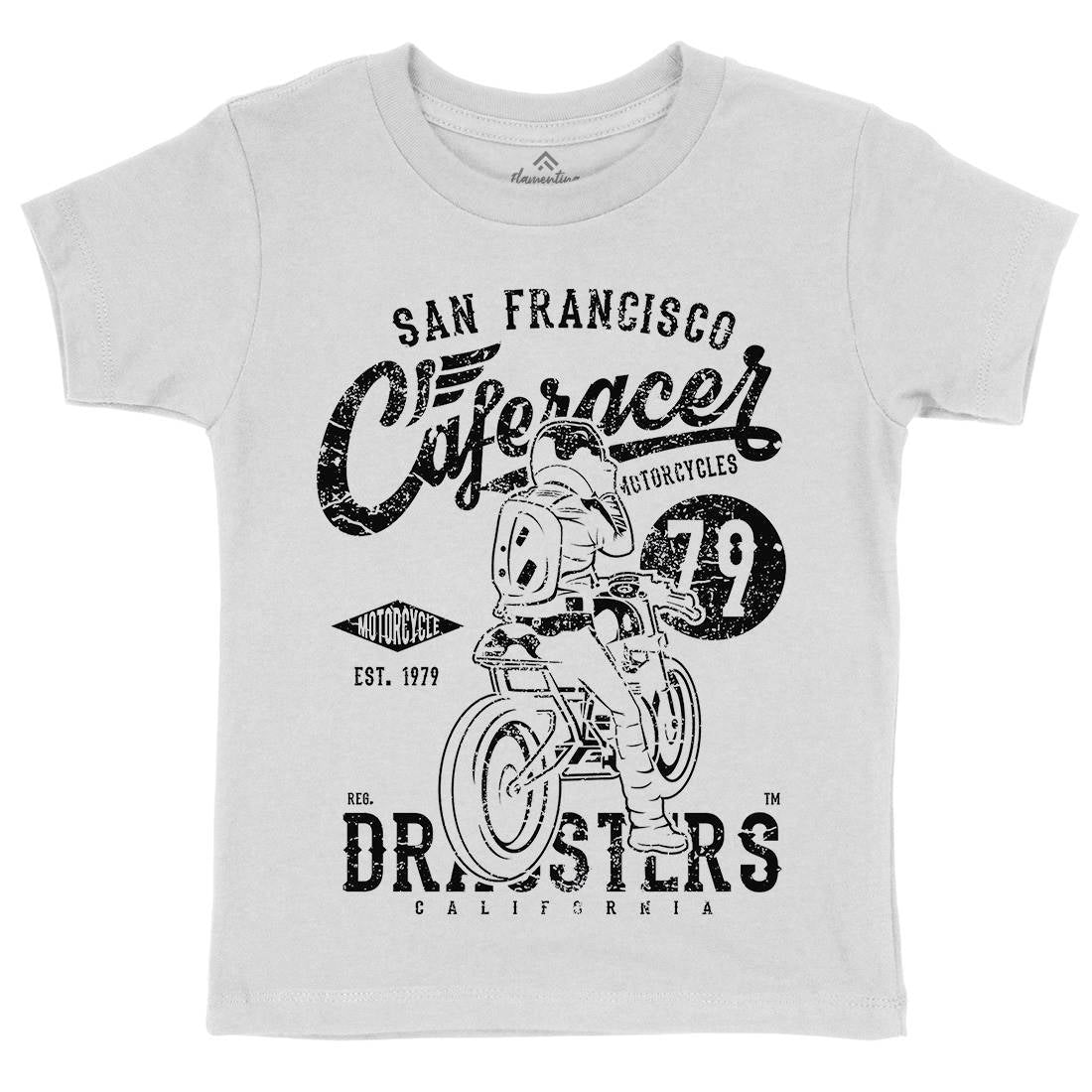 Caferacer 79 Kids Crew Neck T-Shirt Motorcycles A026
