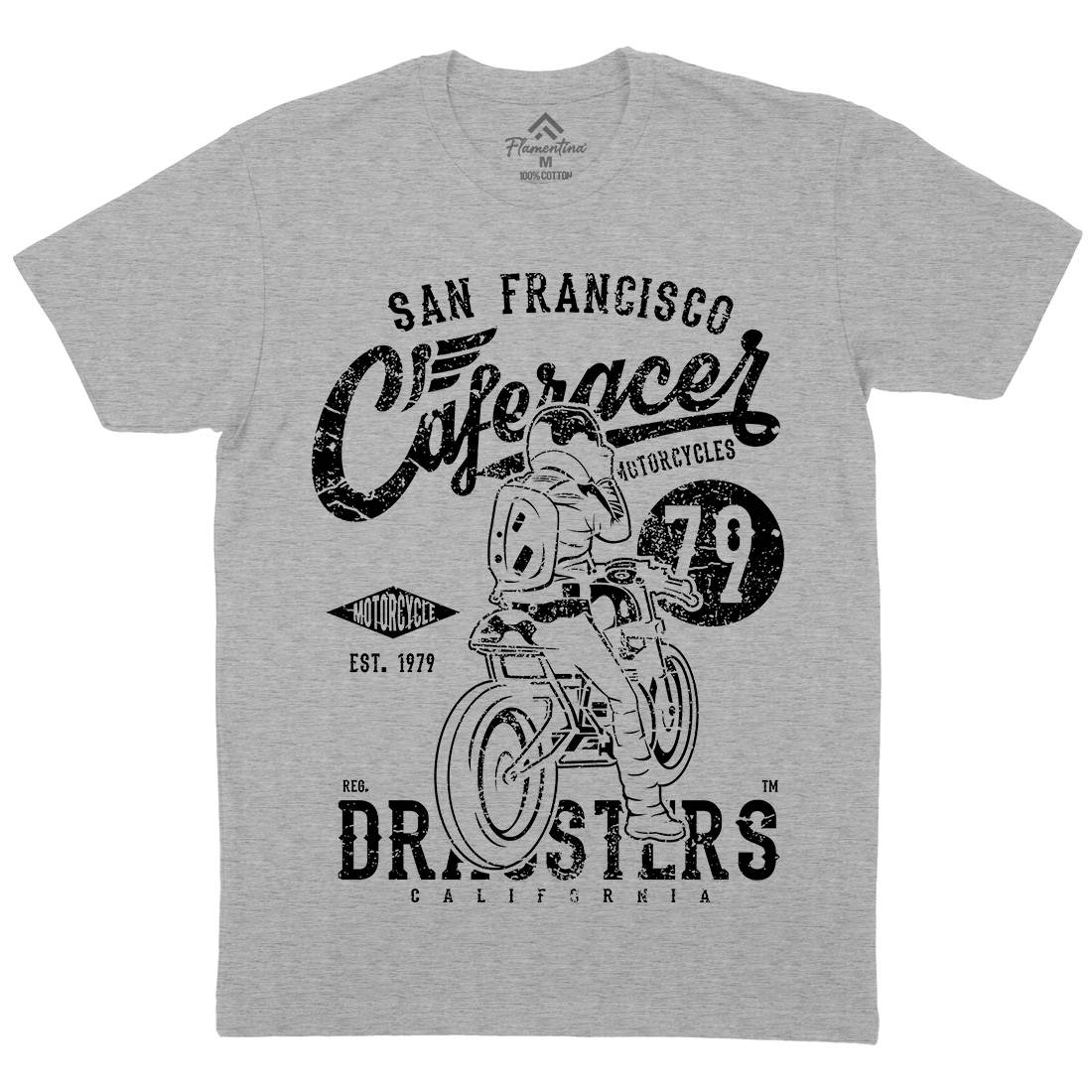 Caferacer 79 Mens Organic Crew Neck T-Shirt Motorcycles A026