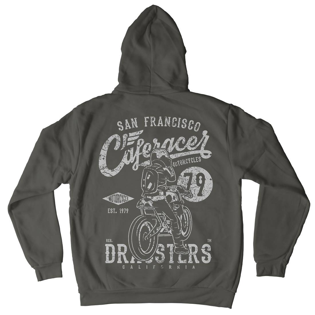 Caferacer 79 Mens Hoodie With Pocket Motorcycles A026