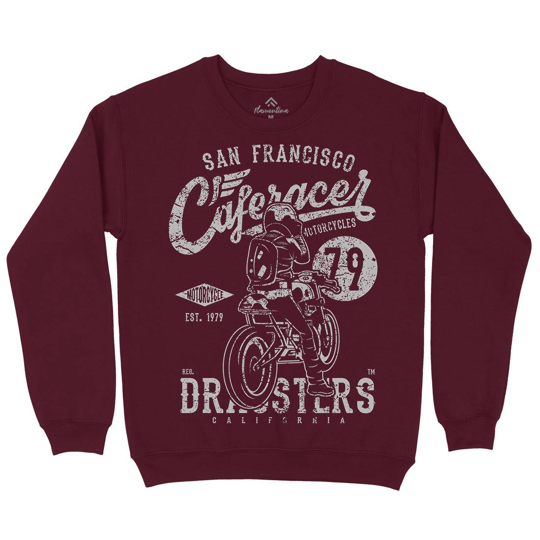 Caferacer 79 Mens Crew Neck Sweatshirt Motorcycles A026