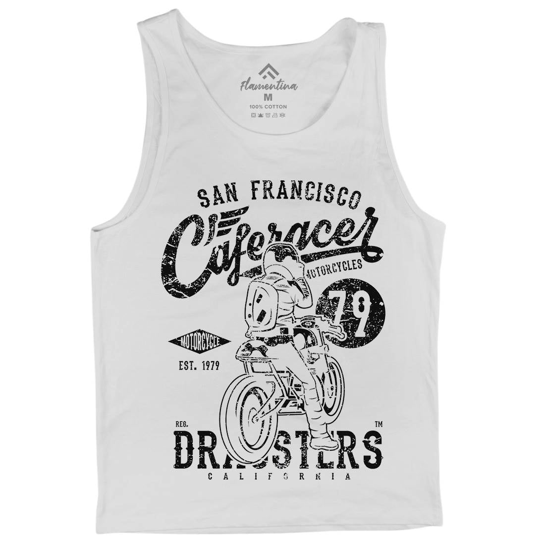Caferacer 79 Mens Tank Top Vest Motorcycles A026