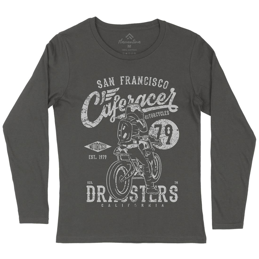 Caferacer 79 Womens Long Sleeve T-Shirt Motorcycles A026