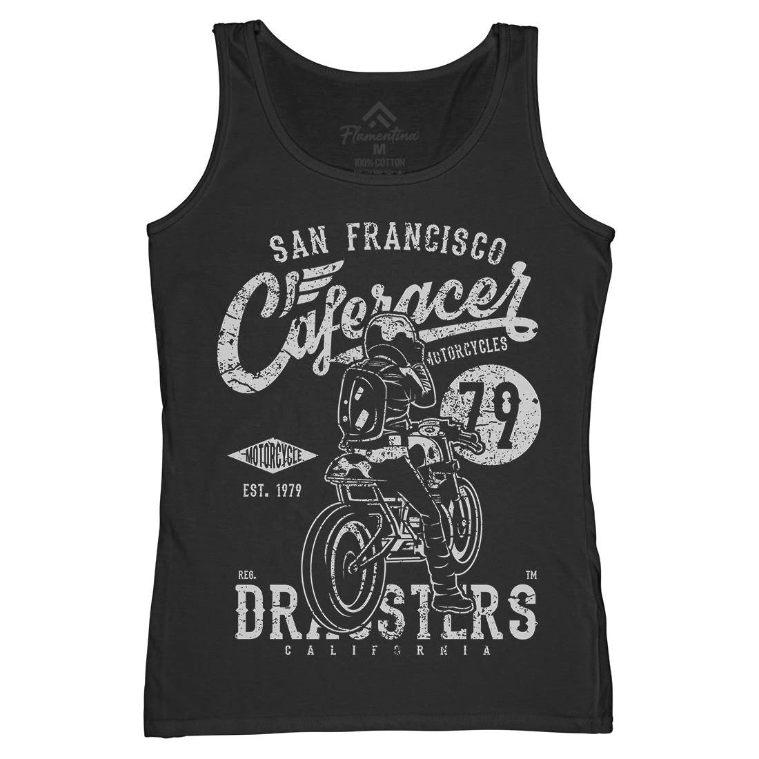 Caferacer 79 Womens Organic Tank Top Vest Motorcycles A026