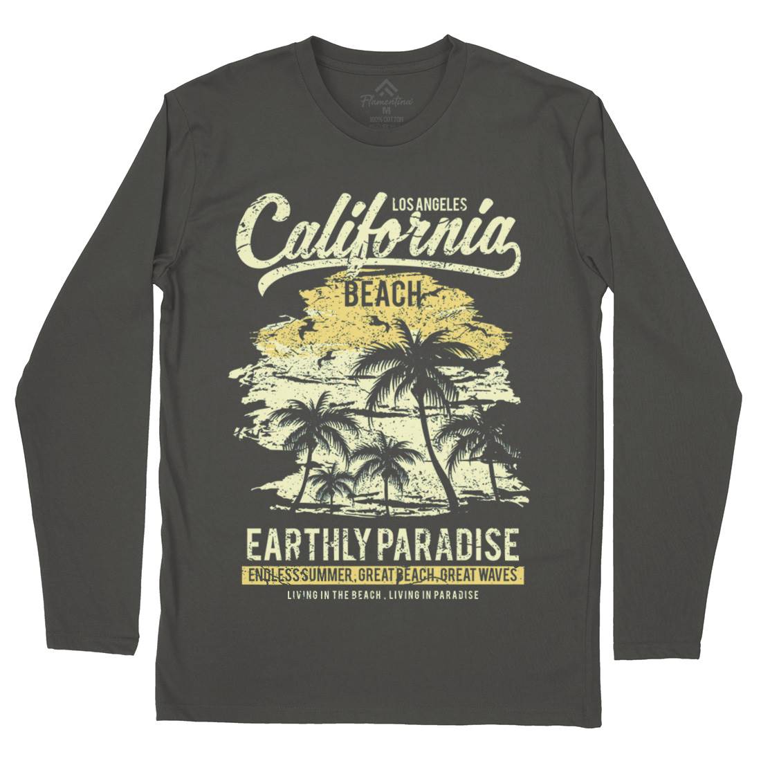 California Beach Mens Long Sleeve T-Shirt Nature A027