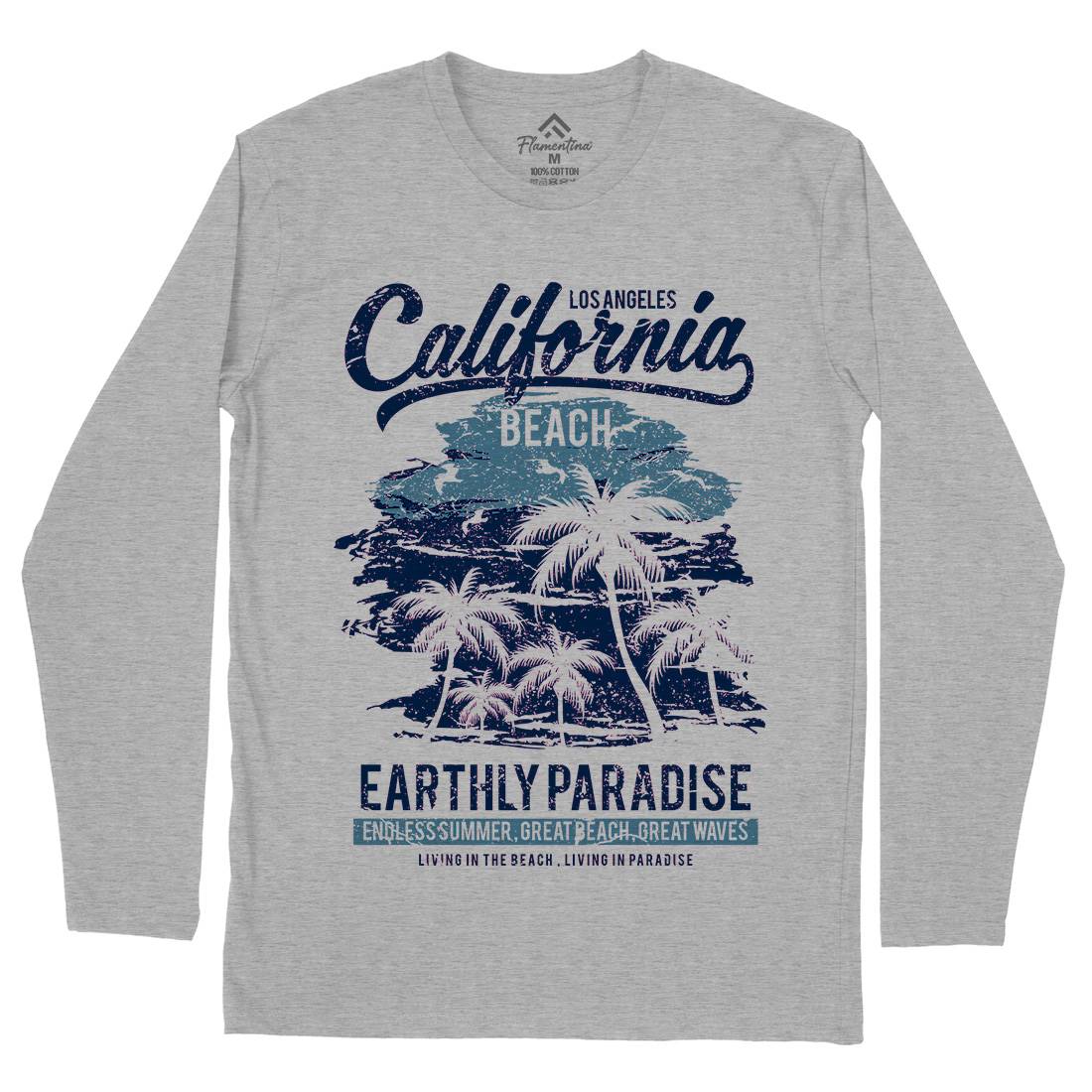 California Beach Mens Long Sleeve T-Shirt Nature A027