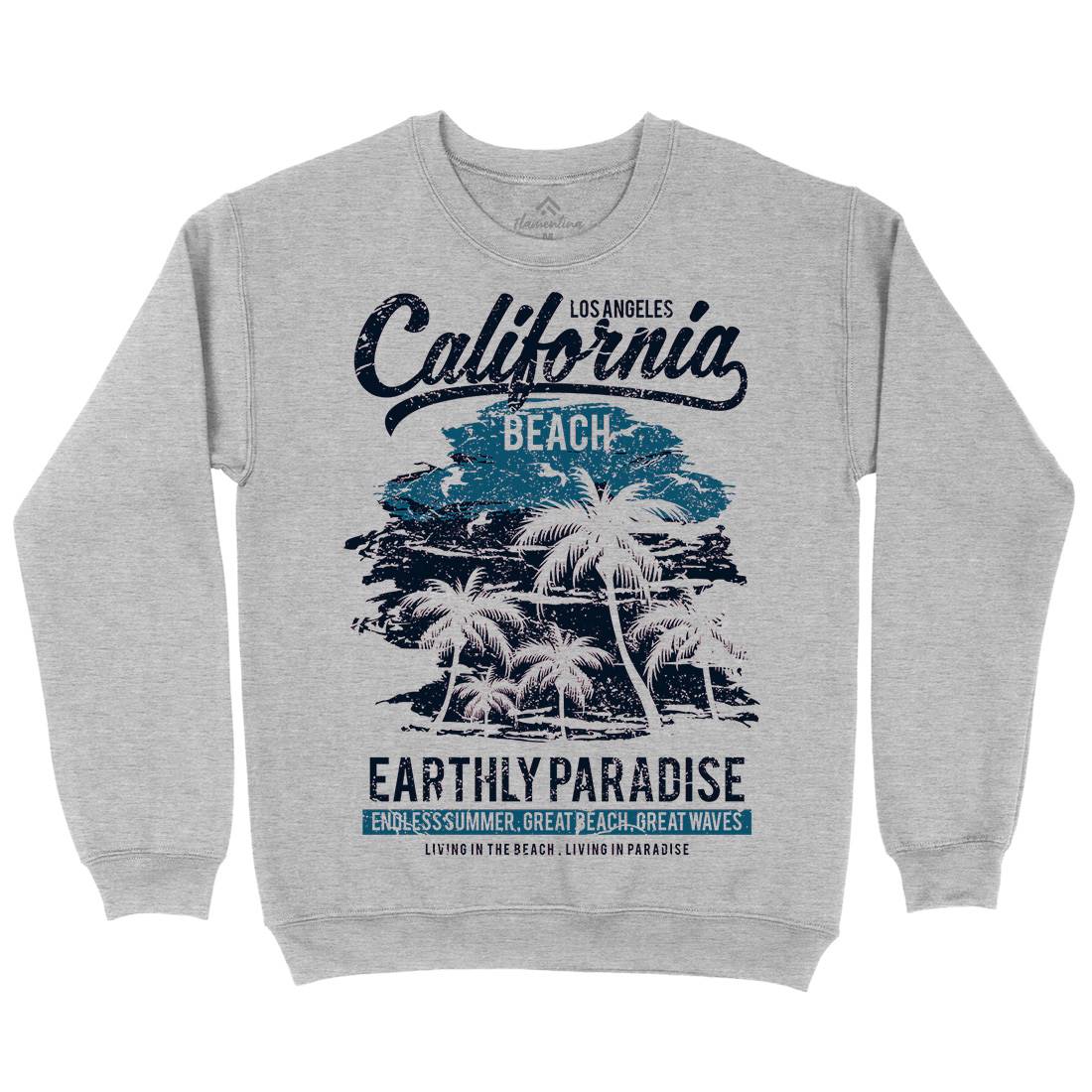 California Beach Mens Crew Neck Sweatshirt Nature A027