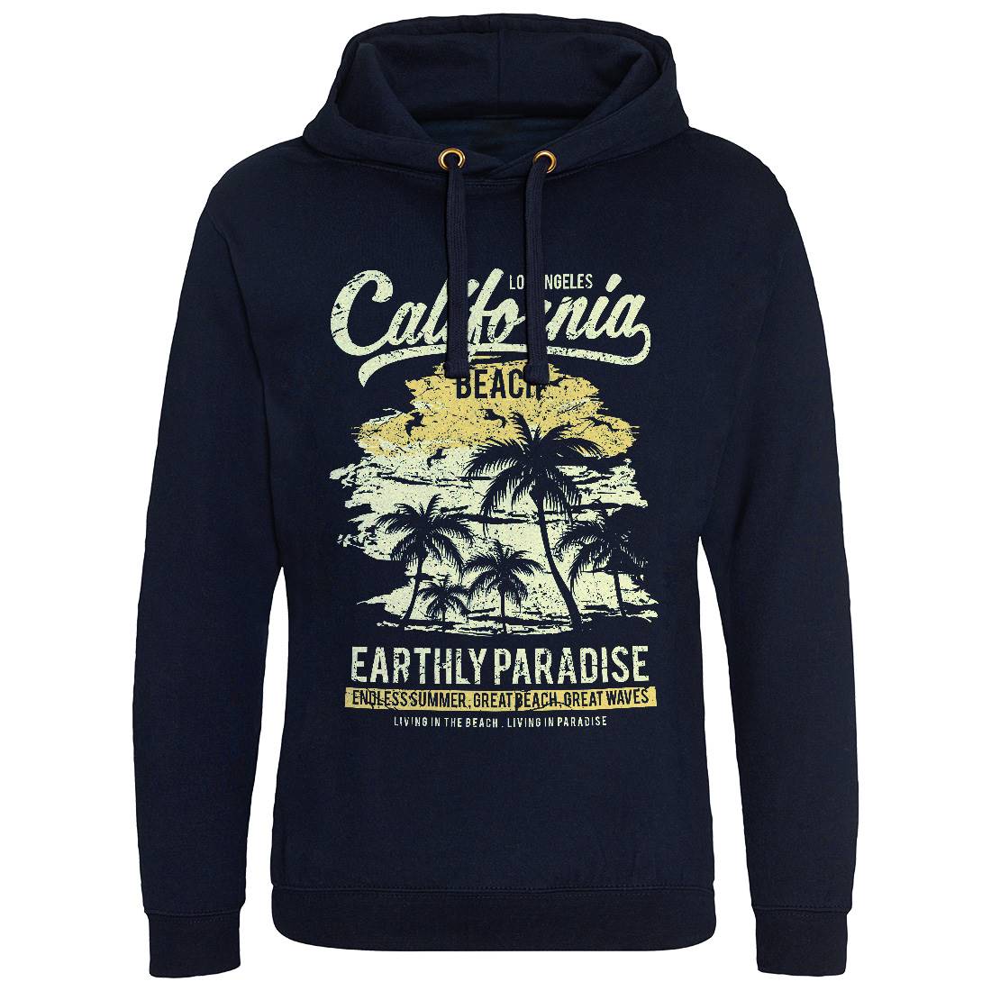 California Beach Mens Hoodie Without Pocket Nature A027