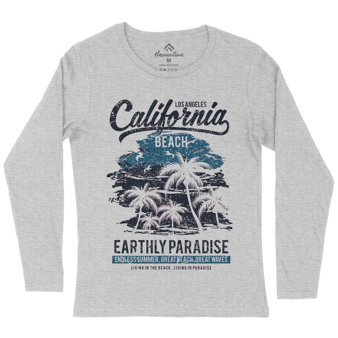 California Beach Womens Long Sleeve T-Shirt Nature A027