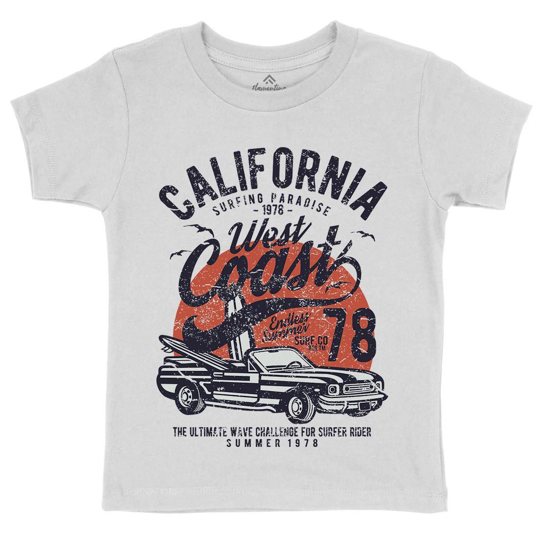 California West Coast Kids Crew Neck T-Shirt Nature A028