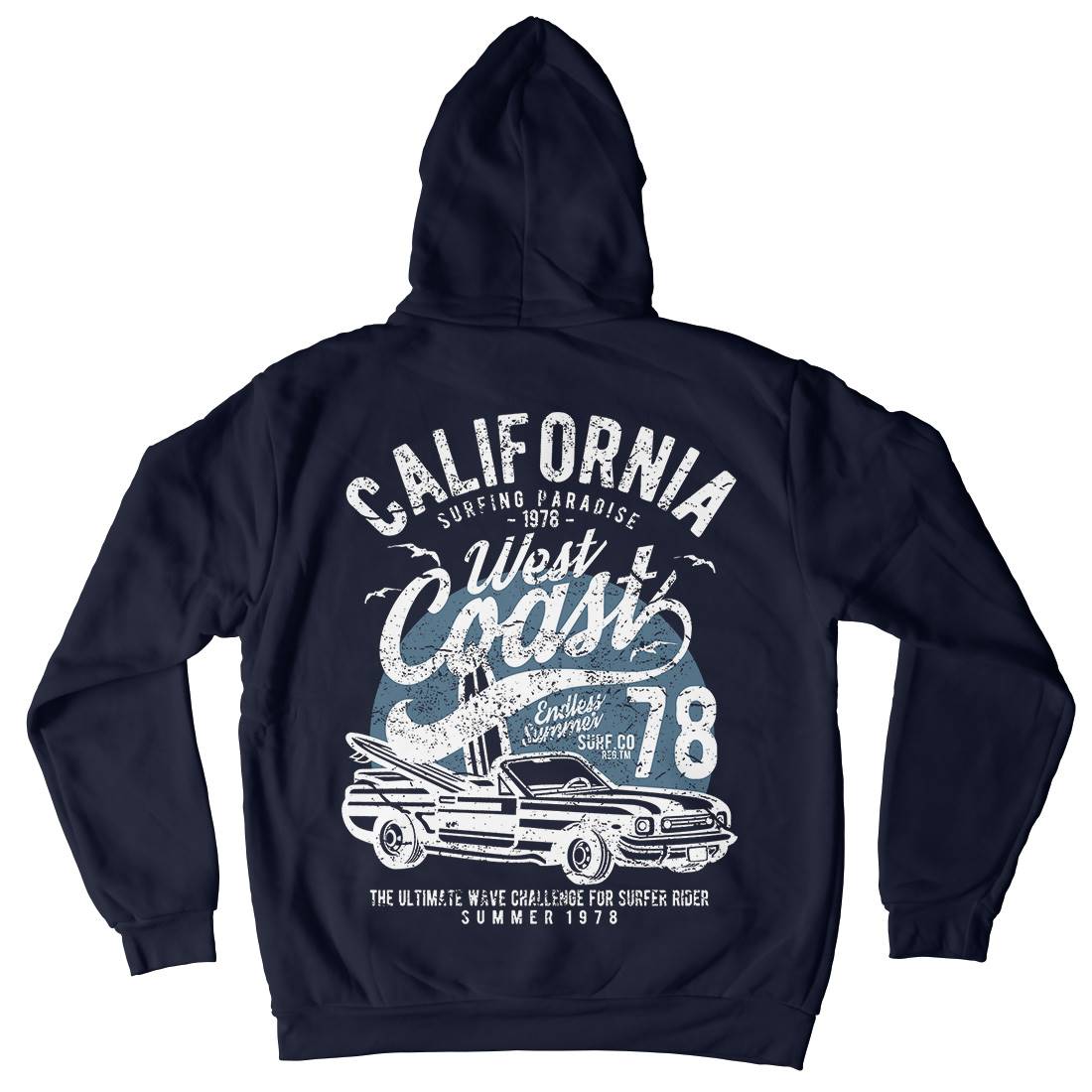 California West Coast Mens Hoodie With Pocket Nature A028