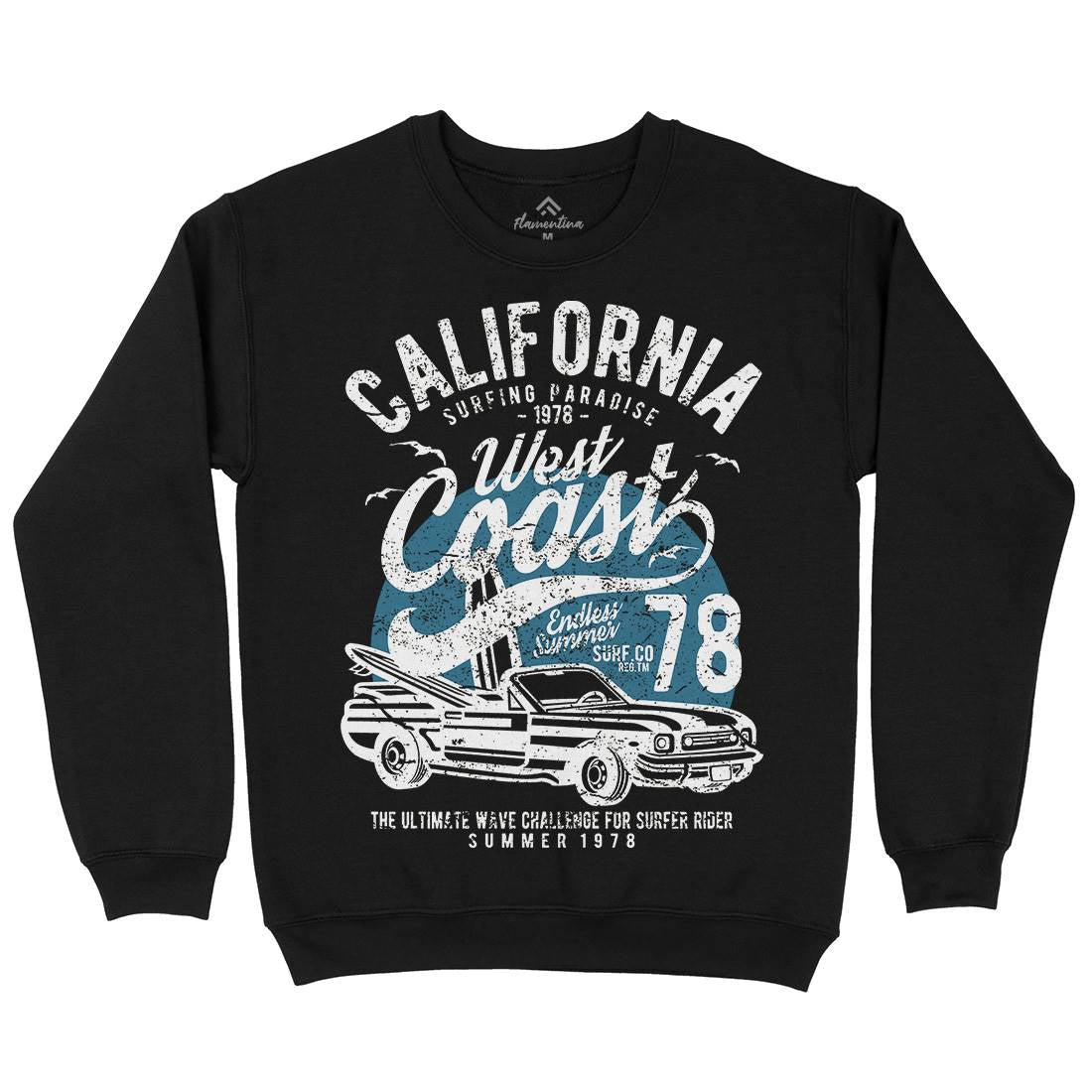 California West Coast Mens Crew Neck Sweatshirt Nature A028