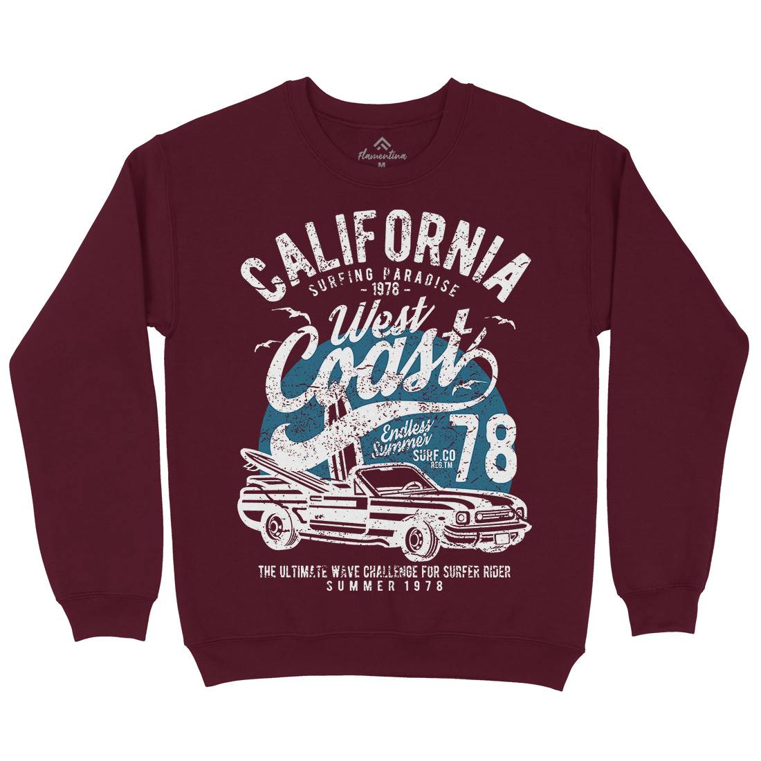 California West Coast Mens Crew Neck Sweatshirt Nature A028