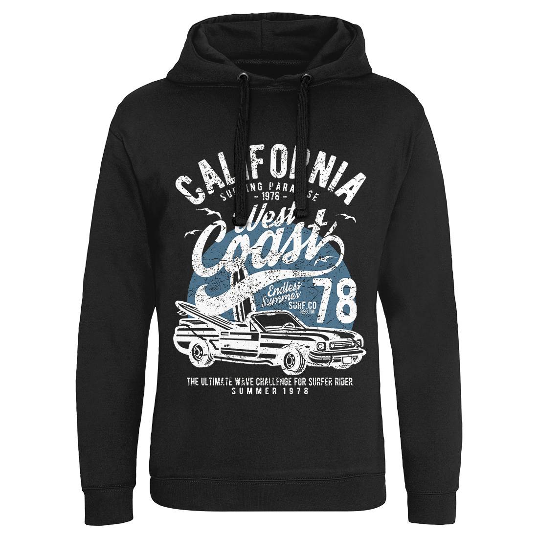 California West Coast Mens Hoodie Without Pocket Nature A028