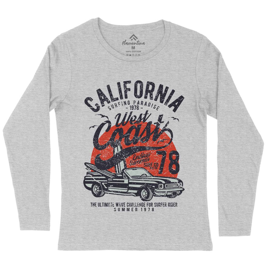 California West Coast Womens Long Sleeve T-Shirt Nature A028