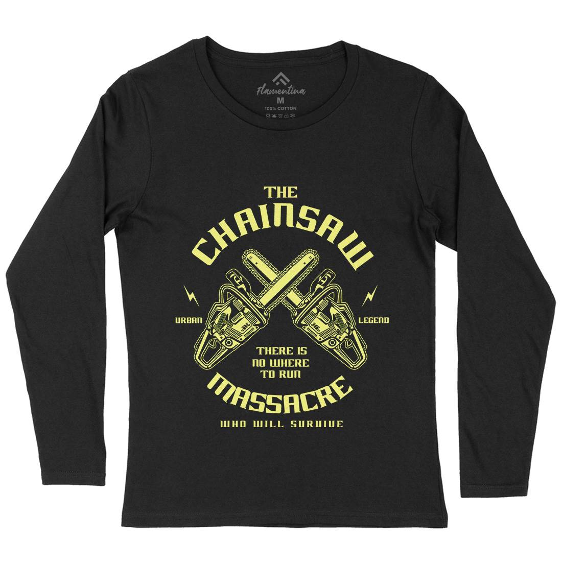Chainsaw Womens Long Sleeve T-Shirt Horror A029
