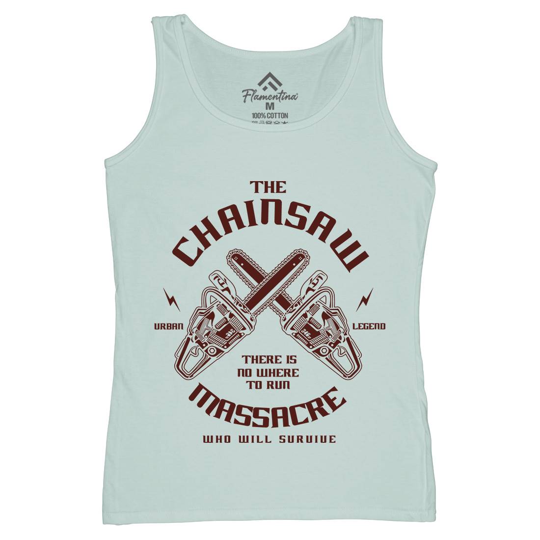 Chainsaw Womens Organic Tank Top Vest Horror A029