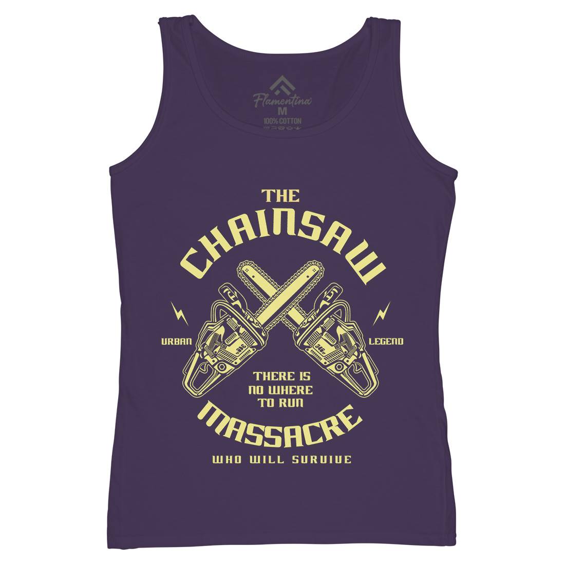 Chainsaw Womens Organic Tank Top Vest Horror A029