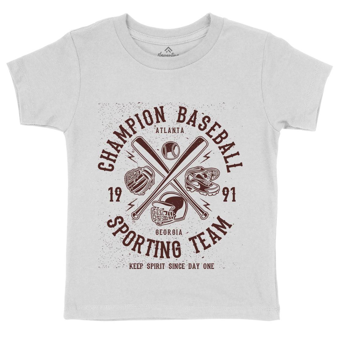 Champion Baseball Kids Organic Crew Neck T-Shirt Sport A030