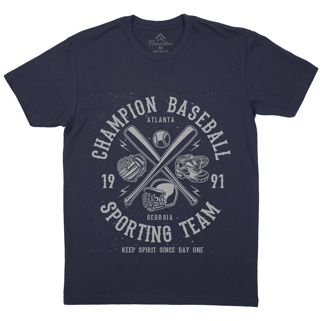 Champion Baseball Mens Organic Crew Neck T-Shirt Sport A030