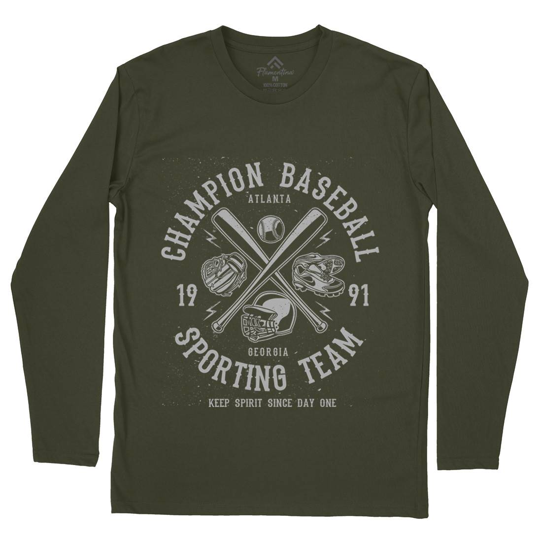 Champion Baseball Mens Long Sleeve T-Shirt Sport A030
