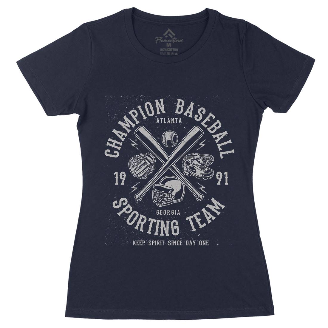 Champion Baseball Womens Organic Crew Neck T-Shirt Sport A030