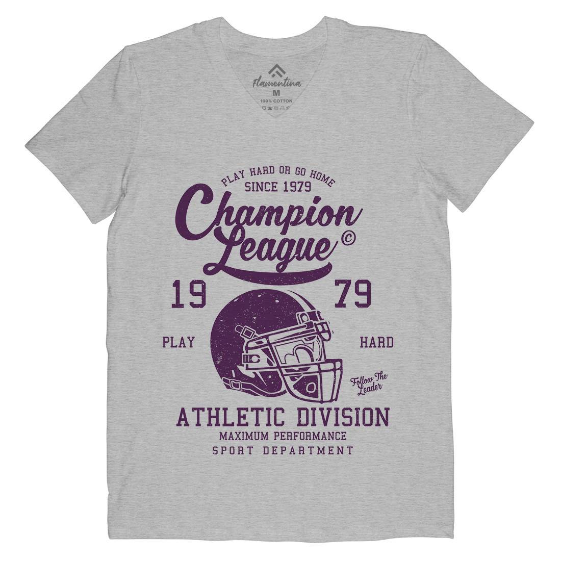Champion League Mens Organic V-Neck T-Shirt Sport A031