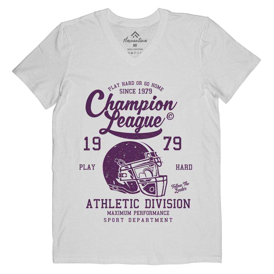 Champion League Mens V-Neck T-Shirt Sport A031