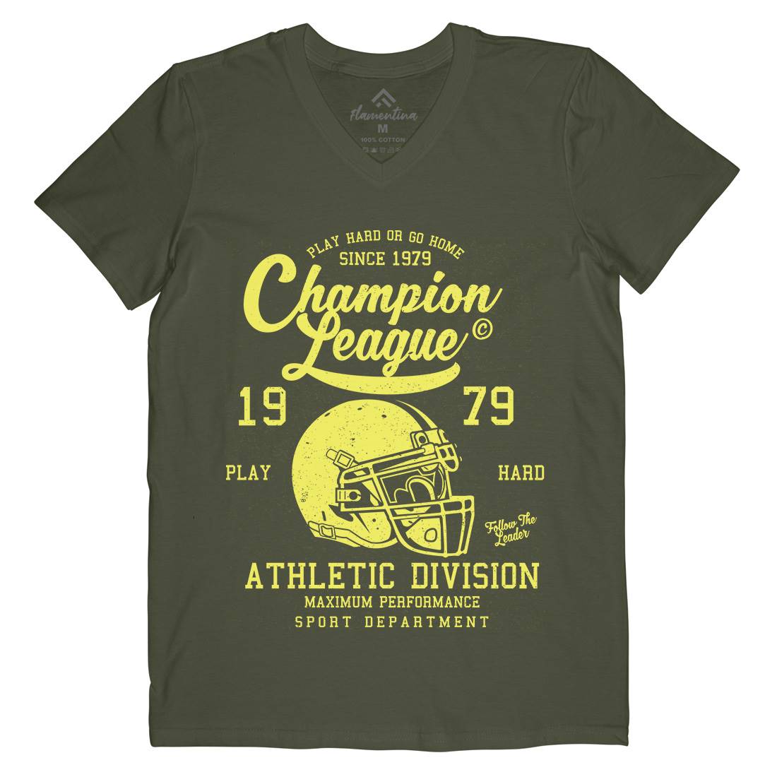 Champion League Mens Organic V-Neck T-Shirt Sport A031