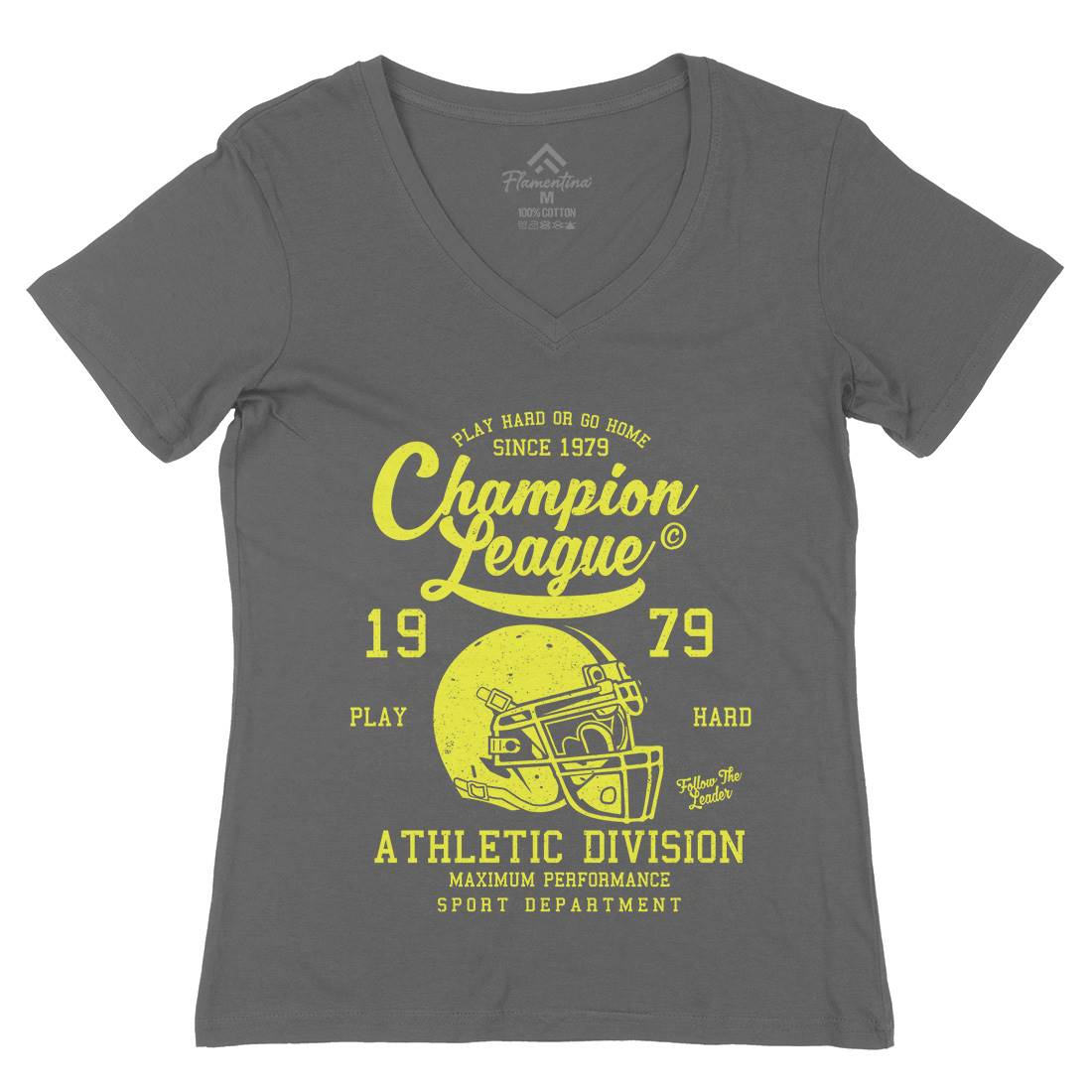 Champion League Womens Organic V-Neck T-Shirt Sport A031