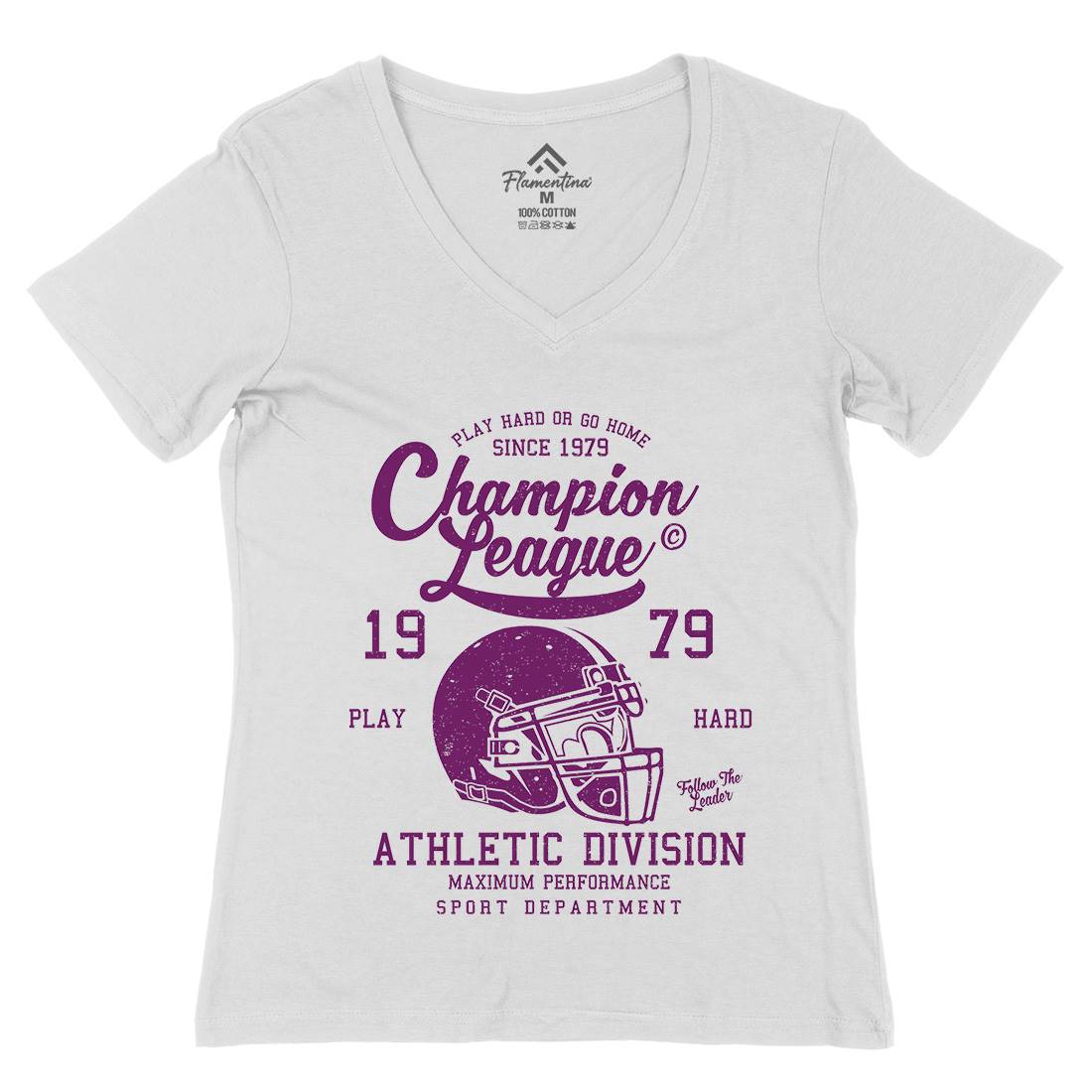 Champion League Womens Organic V-Neck T-Shirt Sport A031