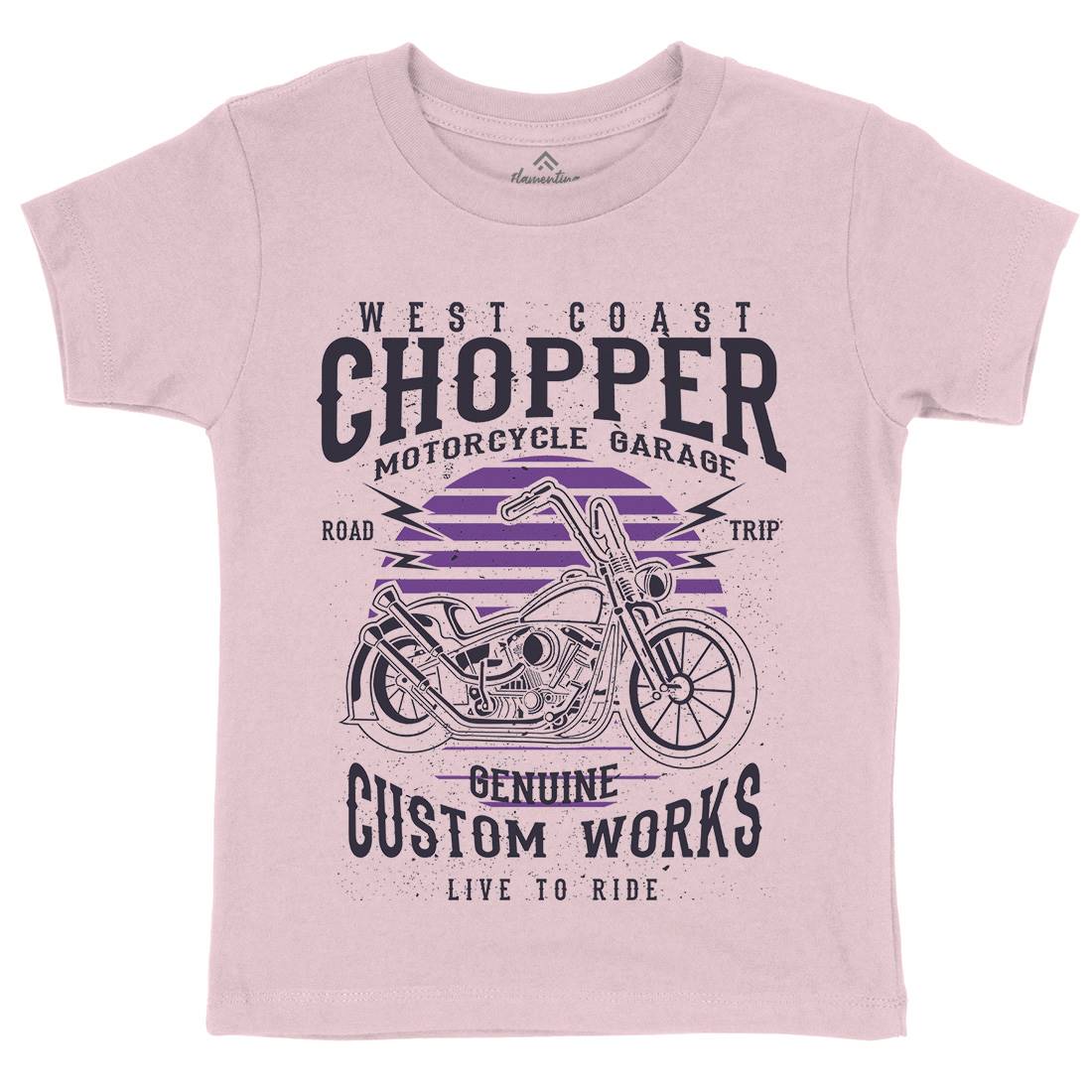 Chopper Kids Organic Crew Neck T-Shirt Motorcycles A032