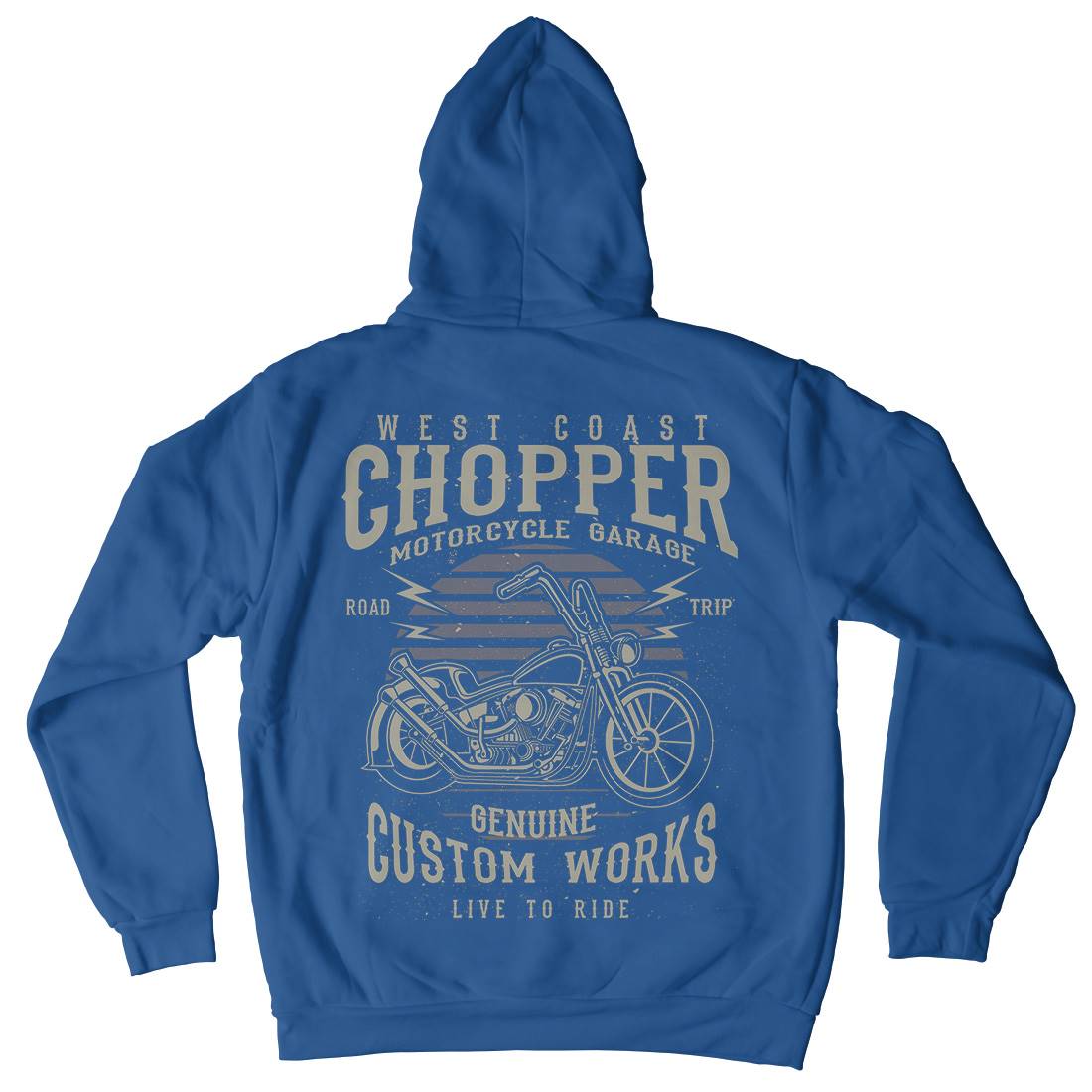 Chopper Mens Hoodie With Pocket Motorcycles A032