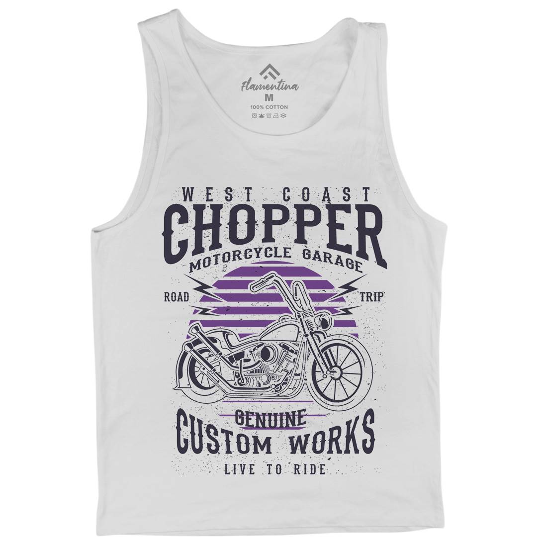 Chopper Mens Tank Top Vest Motorcycles A032