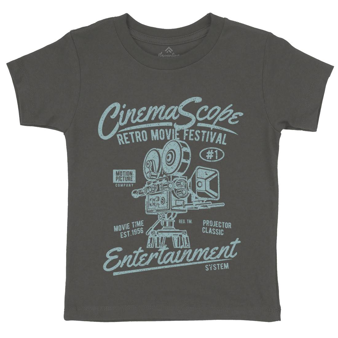 Cinema Scope Kids Crew Neck T-Shirt Media A033