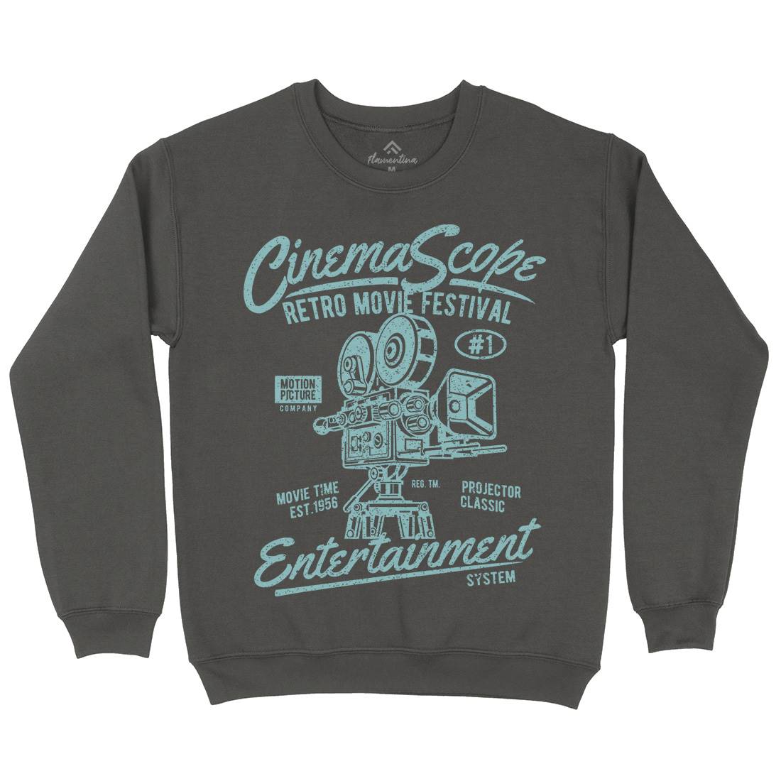 Cinema Scope Mens Crew Neck Sweatshirt Media A033