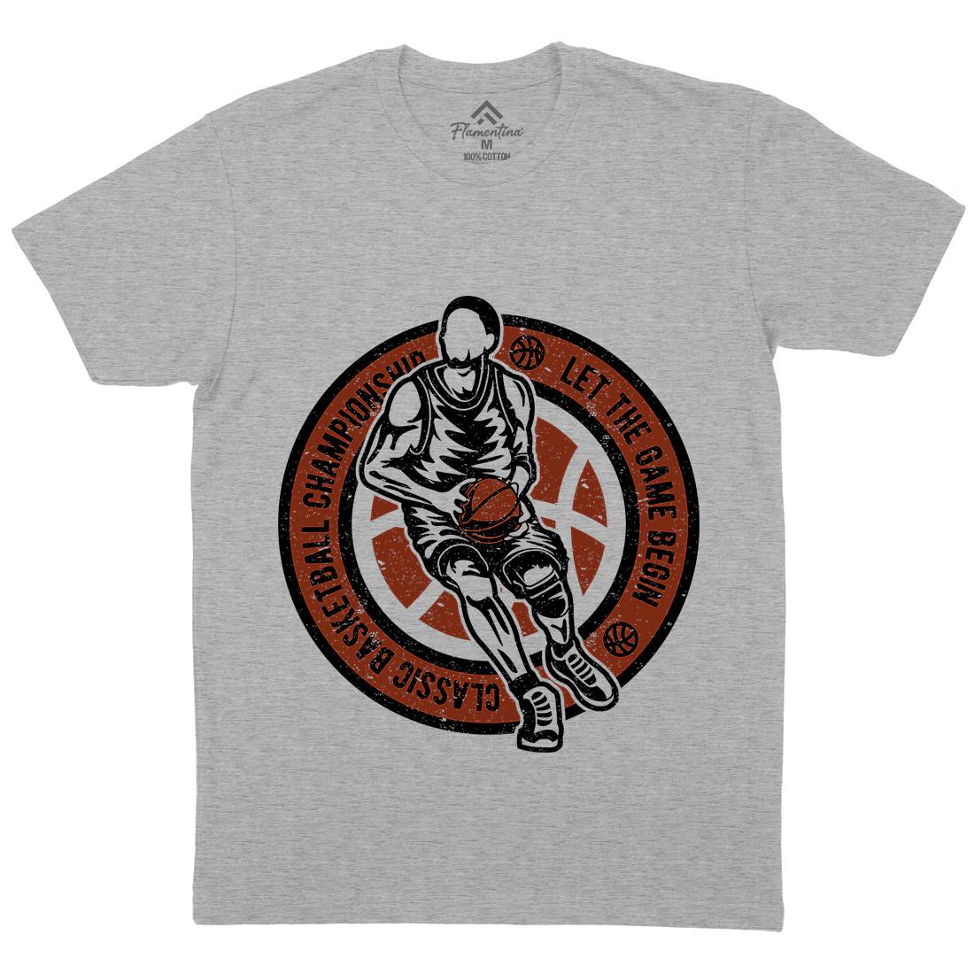 Classic Basketball Mens Crew Neck T-Shirt Sport A034