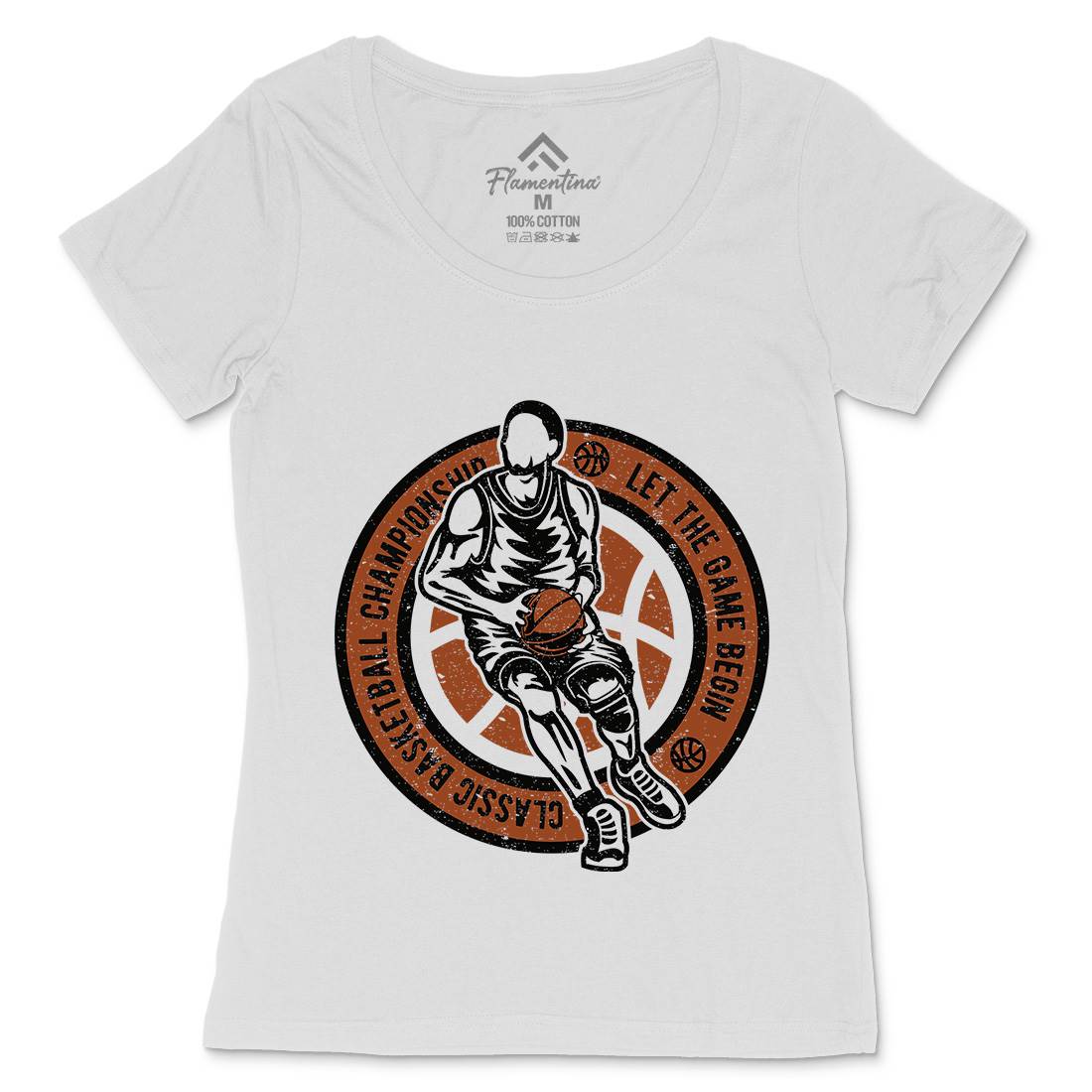 Classic Basketball Womens Scoop Neck T-Shirt Sport A034