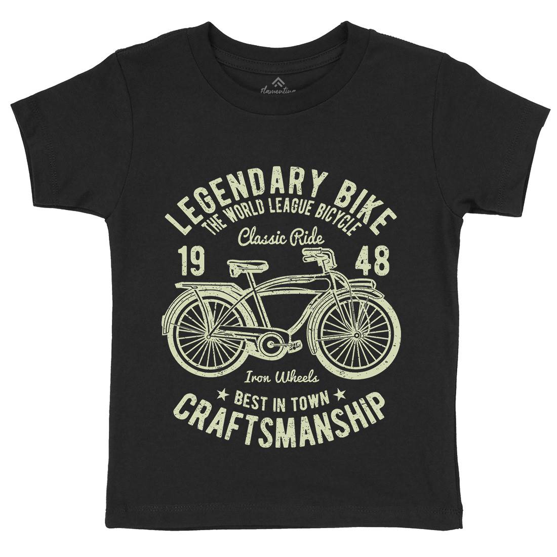 Classic Bicycle Kids Crew Neck T-Shirt Bikes A035
