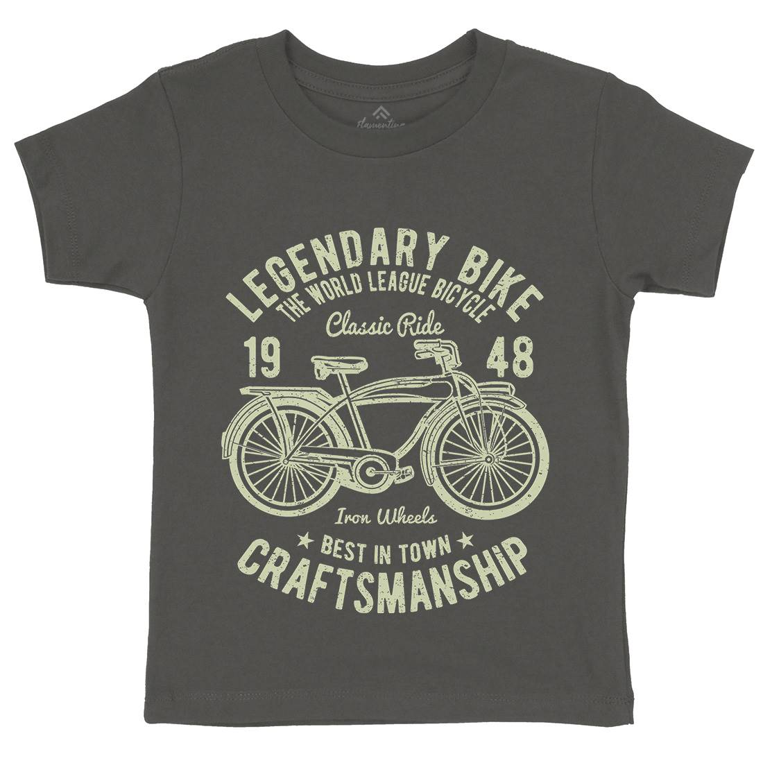 Classic Bicycle Kids Organic Crew Neck T-Shirt Bikes A035