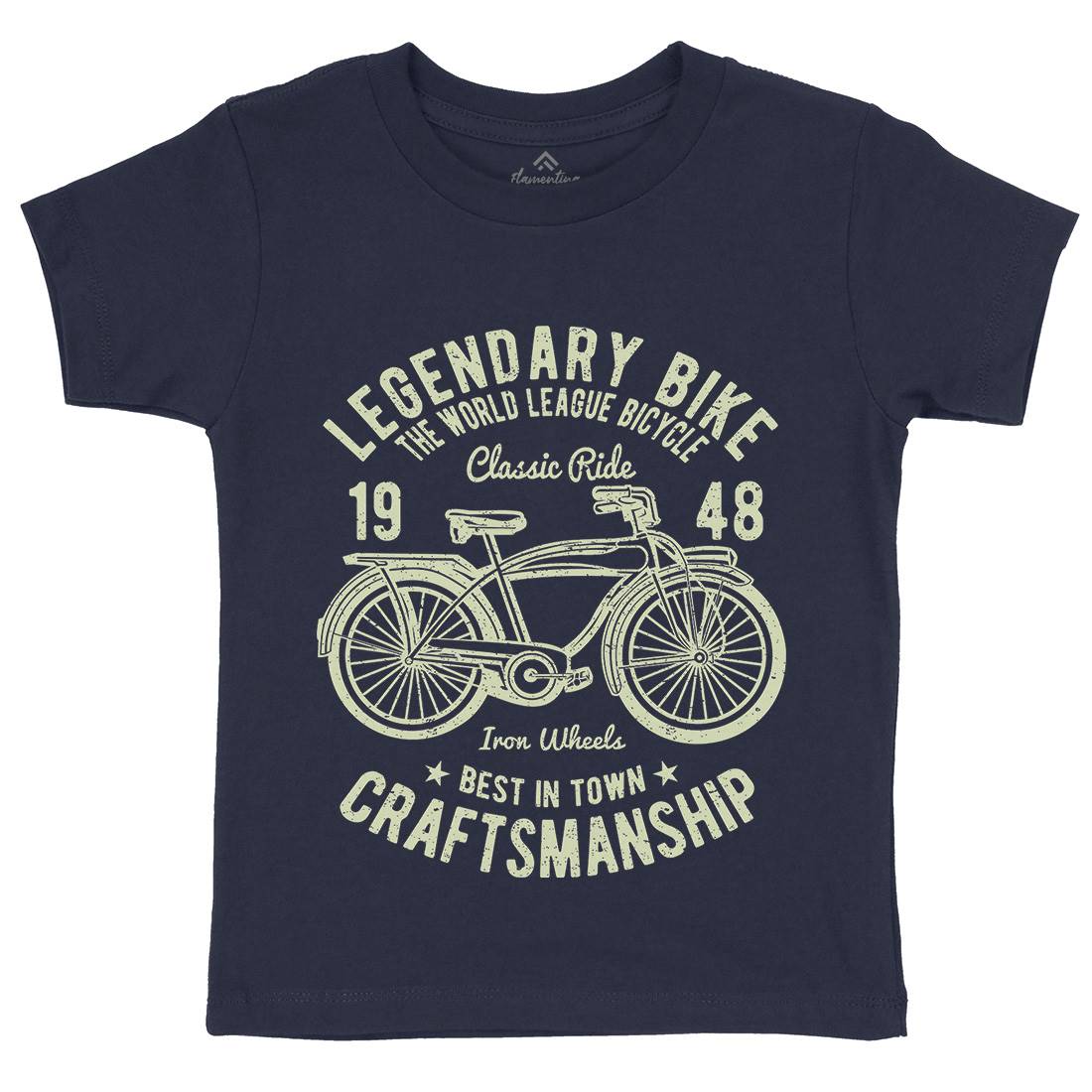 Classic Bicycle Kids Crew Neck T-Shirt Bikes A035