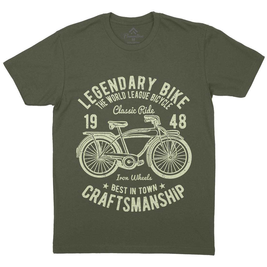 Classic Bicycle Mens Crew Neck T-Shirt Bikes A035