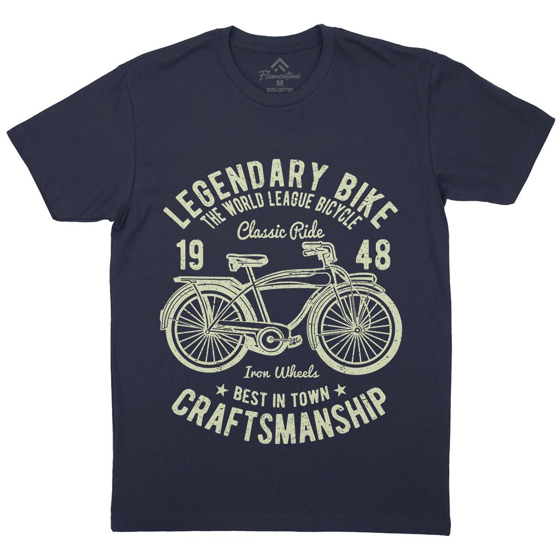 Classic Bicycle Mens Crew Neck T-Shirt Bikes A035