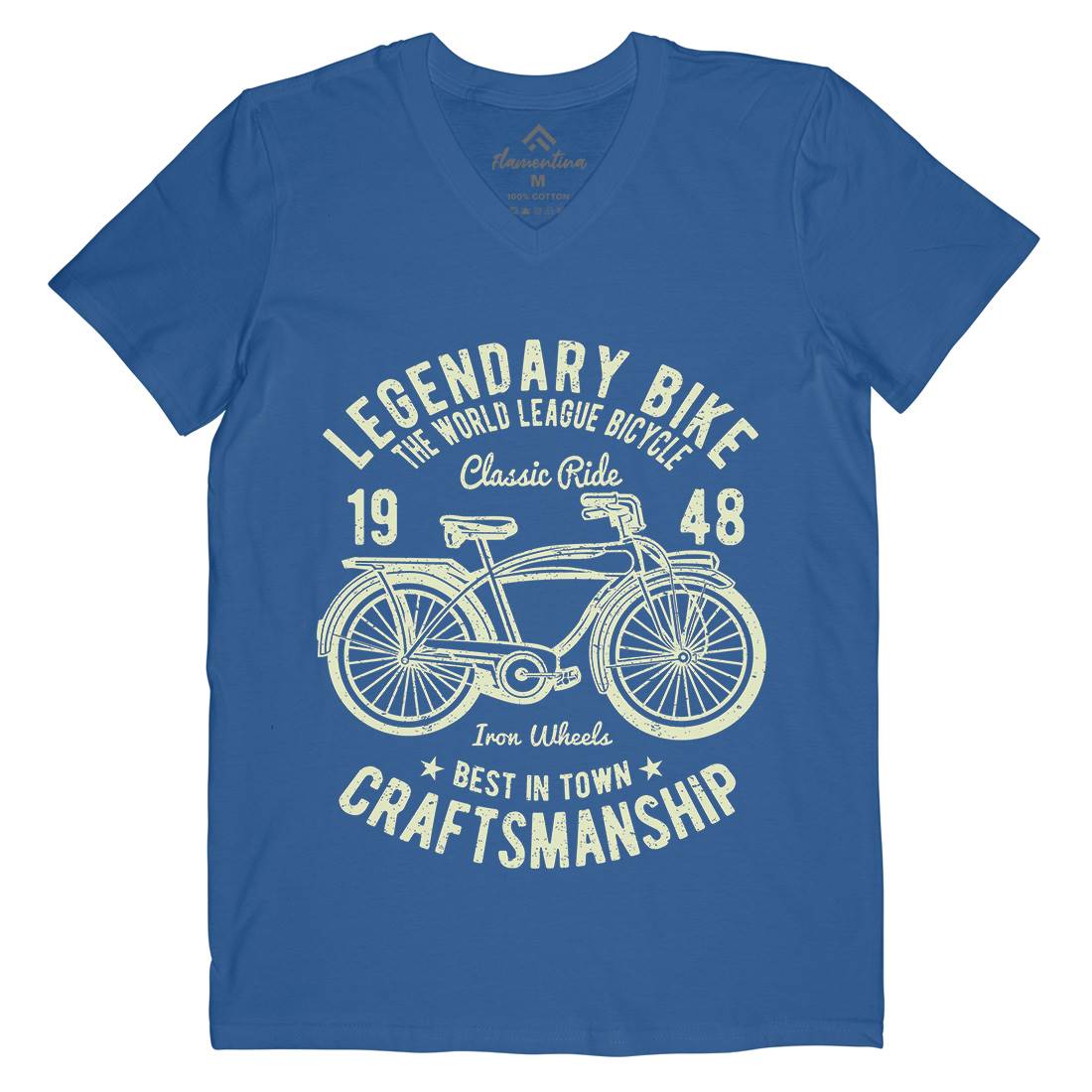 Classic Bicycle Mens V-Neck T-Shirt Bikes A035