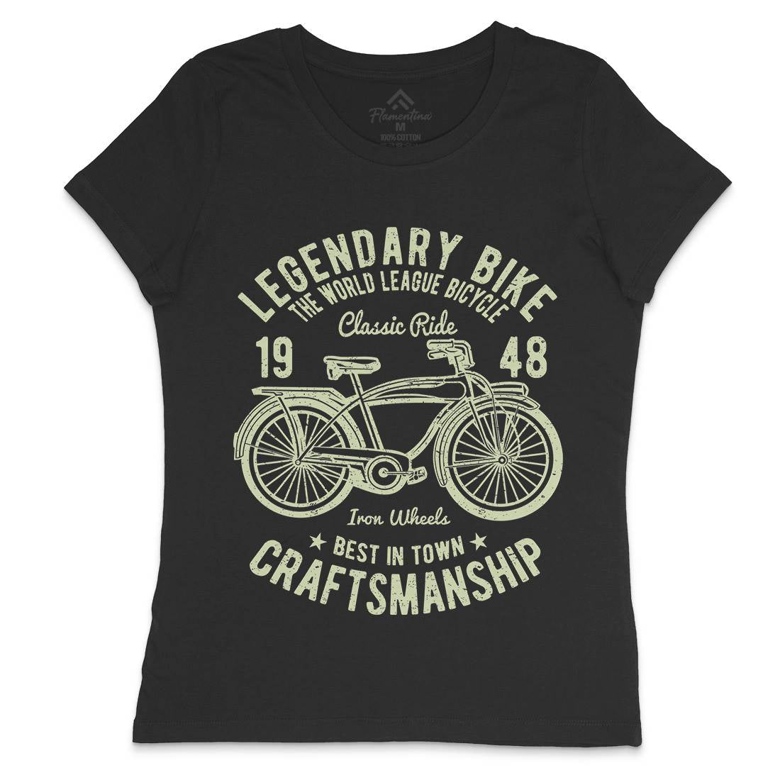 Classic Bicycle Womens Crew Neck T-Shirt Bikes A035