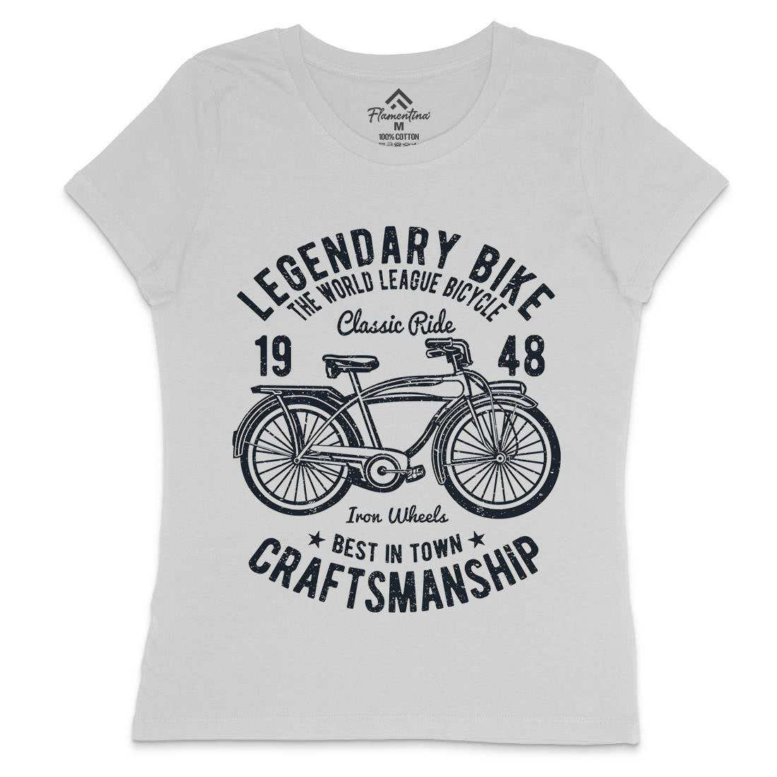 Classic Bicycle Womens Crew Neck T-Shirt Bikes A035