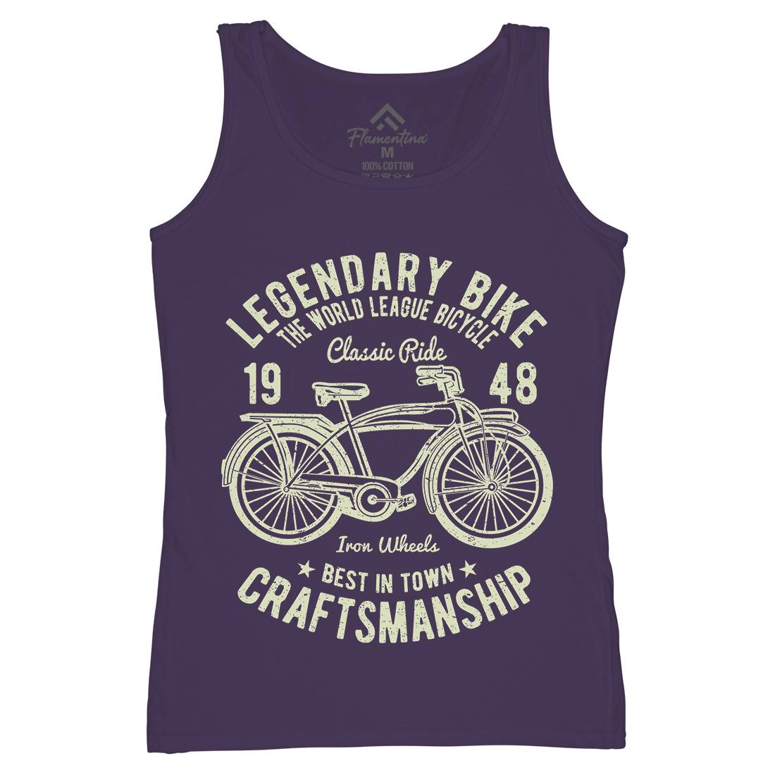 Classic Bicycle Womens Organic Tank Top Vest Bikes A035